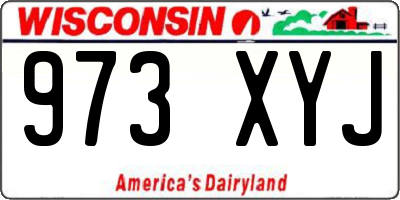 WI license plate 973XYJ