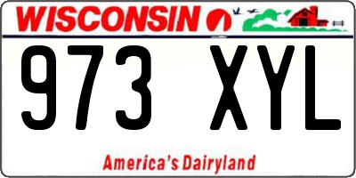 WI license plate 973XYL