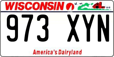 WI license plate 973XYN