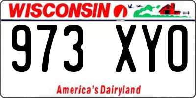 WI license plate 973XYO