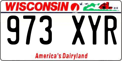WI license plate 973XYR