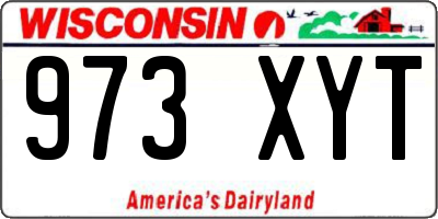 WI license plate 973XYT