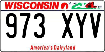 WI license plate 973XYV
