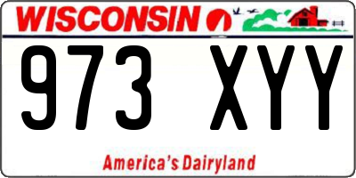 WI license plate 973XYY