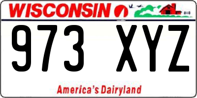 WI license plate 973XYZ