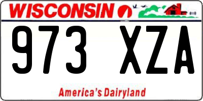 WI license plate 973XZA