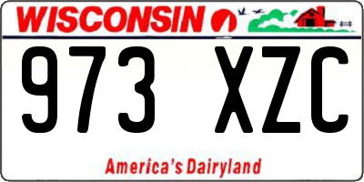 WI license plate 973XZC