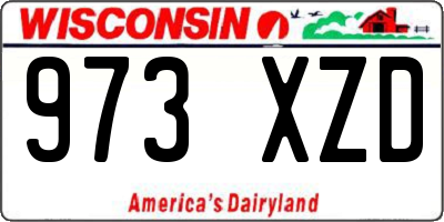 WI license plate 973XZD