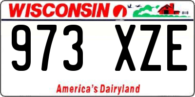 WI license plate 973XZE
