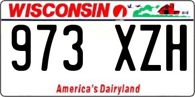 WI license plate 973XZH