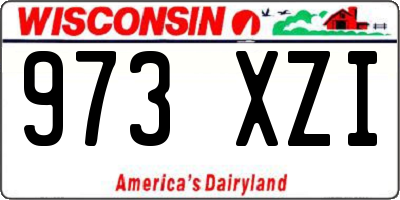 WI license plate 973XZI