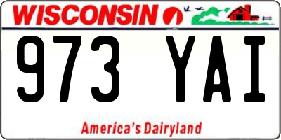 WI license plate 973YAI