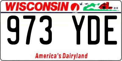 WI license plate 973YDE