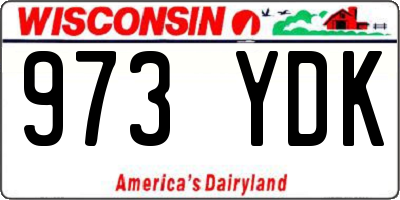 WI license plate 973YDK