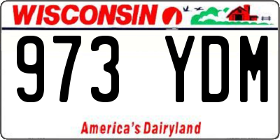 WI license plate 973YDM