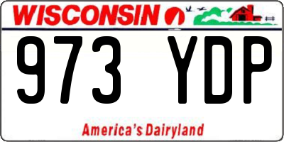 WI license plate 973YDP