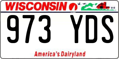 WI license plate 973YDS