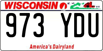 WI license plate 973YDU