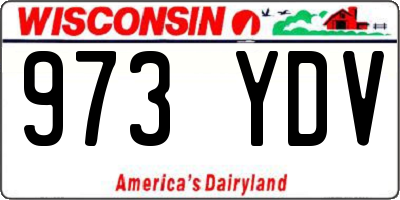 WI license plate 973YDV