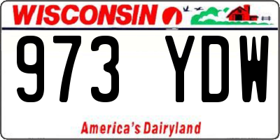 WI license plate 973YDW