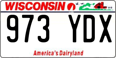 WI license plate 973YDX
