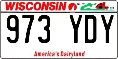 WI license plate 973YDY