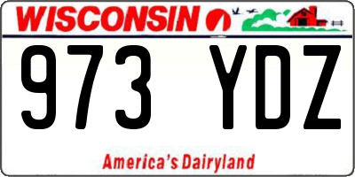 WI license plate 973YDZ