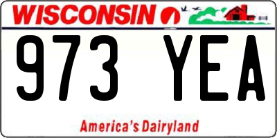 WI license plate 973YEA