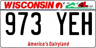 WI license plate 973YEH