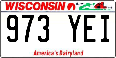 WI license plate 973YEI