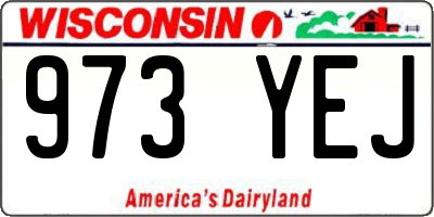 WI license plate 973YEJ