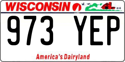 WI license plate 973YEP