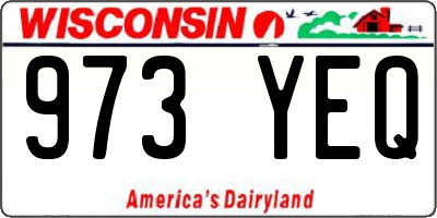 WI license plate 973YEQ