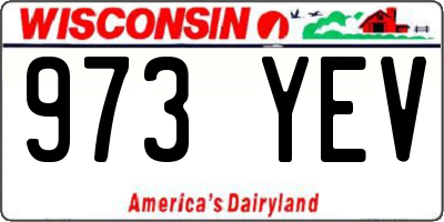 WI license plate 973YEV