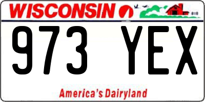 WI license plate 973YEX