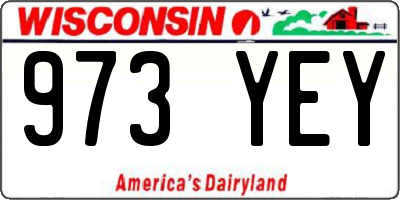 WI license plate 973YEY