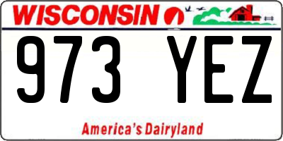 WI license plate 973YEZ