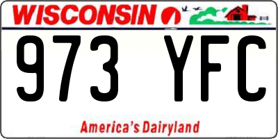 WI license plate 973YFC