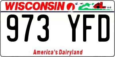 WI license plate 973YFD