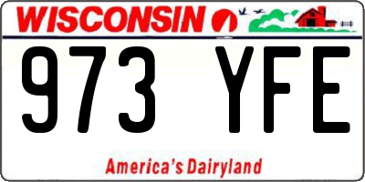 WI license plate 973YFE