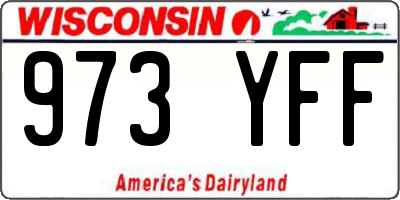 WI license plate 973YFF