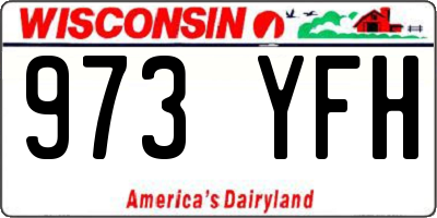 WI license plate 973YFH