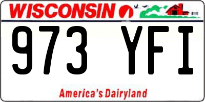 WI license plate 973YFI