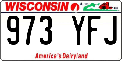 WI license plate 973YFJ