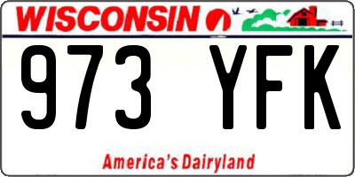 WI license plate 973YFK