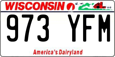 WI license plate 973YFM