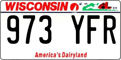 WI license plate 973YFR