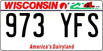 WI license plate 973YFS
