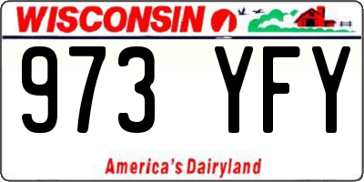 WI license plate 973YFY
