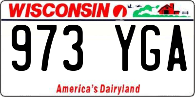 WI license plate 973YGA